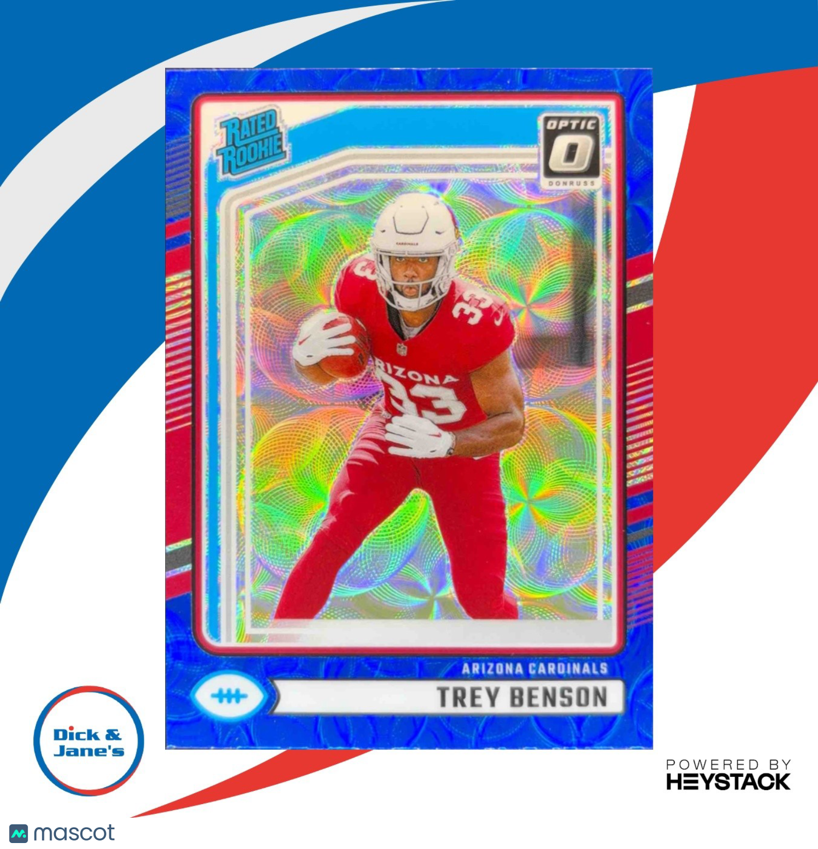 2024 Panini Donruss Trey Benson Optic Rated Rookie Preview Blue Scope #326