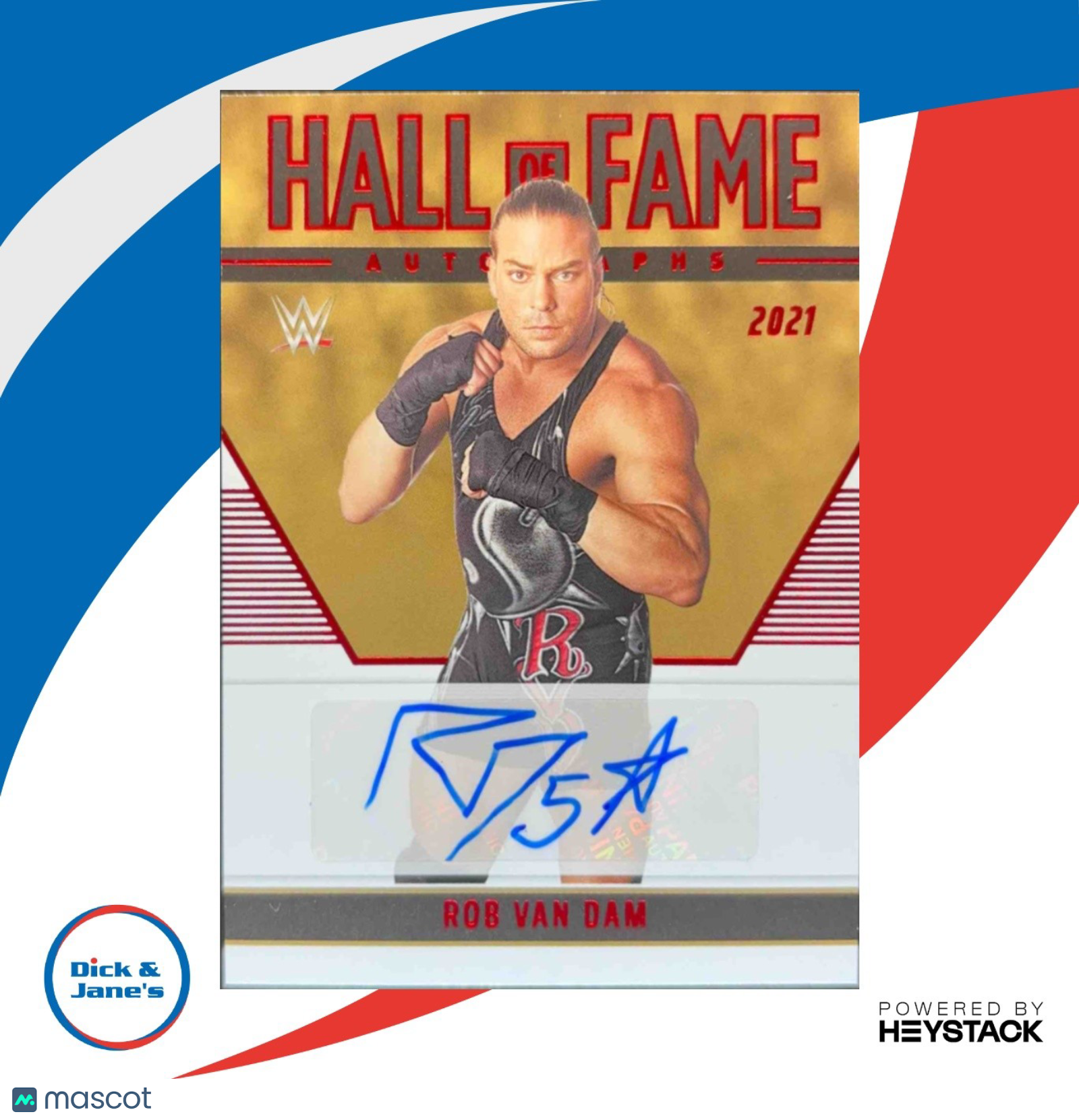 2022 Panini Chronicles WWE Rob Van Dam Hall of Fame Auto Red #HF-RVD