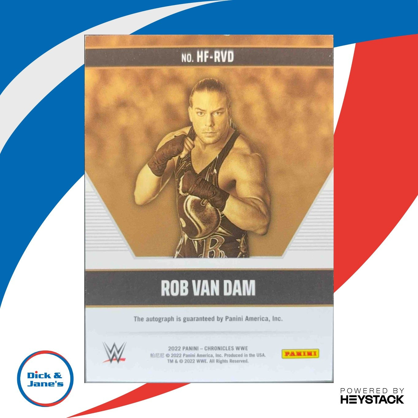 2022 Panini Chronicles WWE Rob Van Dam Hall of Fame Auto Red #HF-RVD