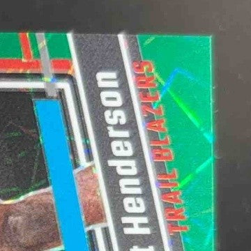 2023-24 Donruss Optic Scoot Henderson Green Velocity Prizm 37/49 RC Rated Rookie