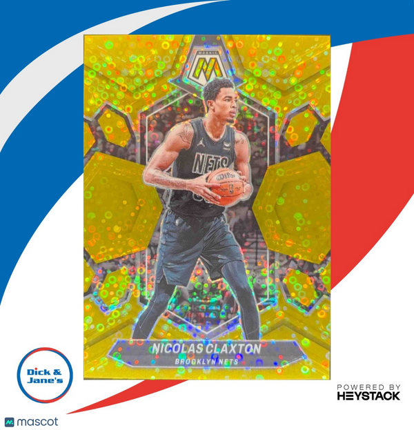 2023-24 Panini Mosaic Nicolas Claxton Fast Break Gold 10/10 #179
