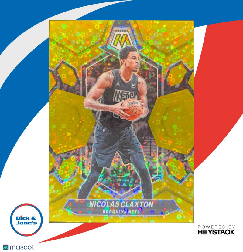 2023-24 Panini Mosaic Nicolas Claxton Fast Break Gold 10/10