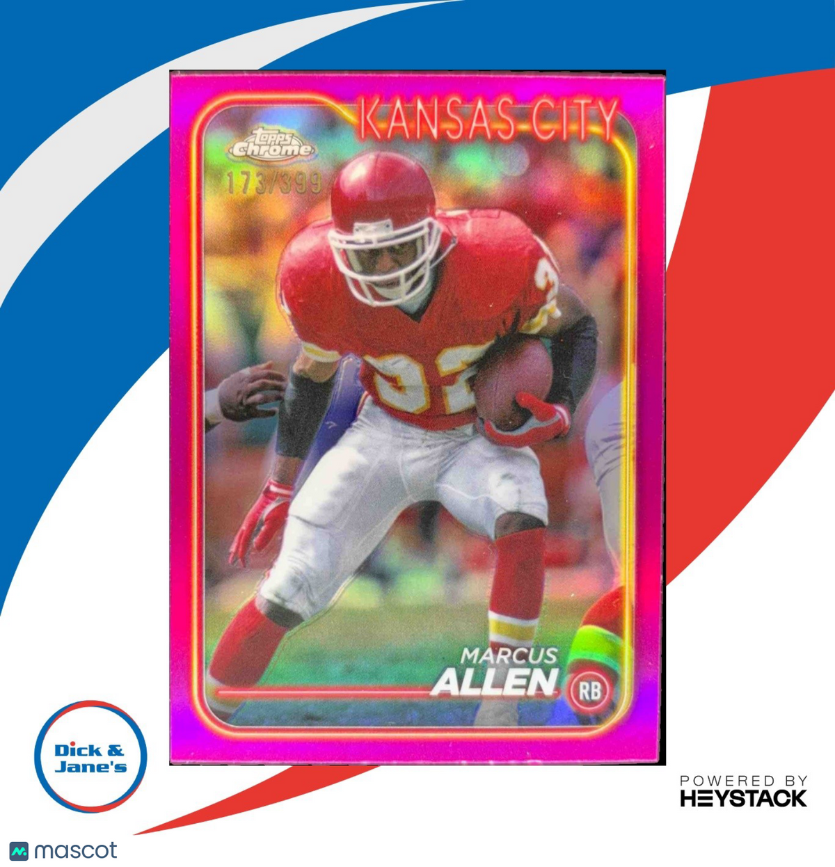 2024 Topps Chrome Marcus Allen Magenta Refractor 173/399 #94 Kansas City Chiefs