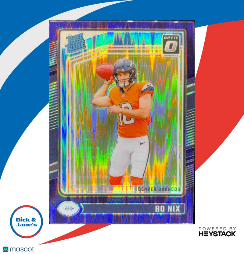 2024 Panini Donruss Optic Bo Nix Purple Shock
