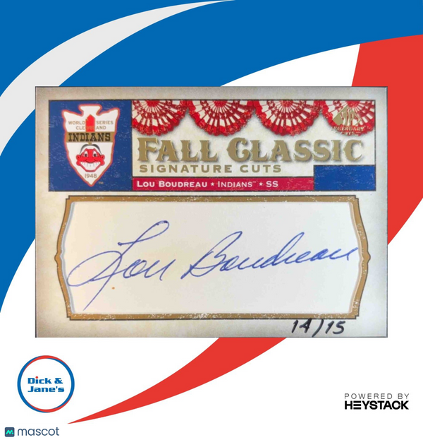 2008 SP Legendary Cuts Lou Boudreau Fall Classic Cut Signatures /15 #FCC-LB Auto