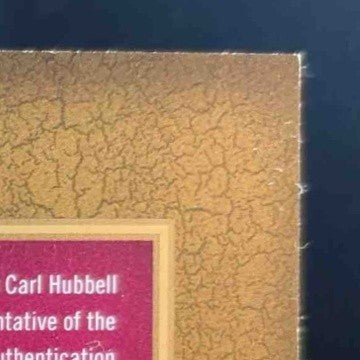 2007 SP Legendary Cuts Carl Hubbell Cut Signatures 09/59 Auto New York Giants