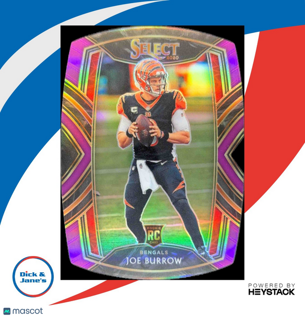 2020 Panini Select Joe Burrow Purple Prizm Die Cut #246 RC Cincinnati Bengals