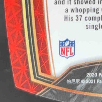 2020 Panini Select Joe Burrow Purple Prizm Die Cut