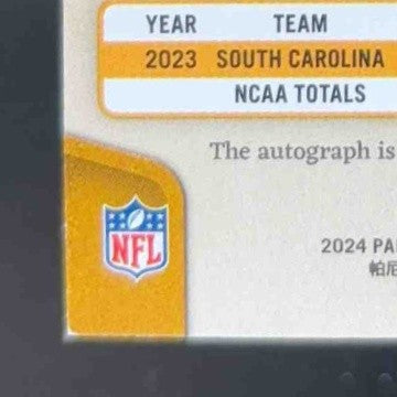 2024 Panini Gold Standard Xavier Legette Auto 135/199 #125 RC Carolina Panthers