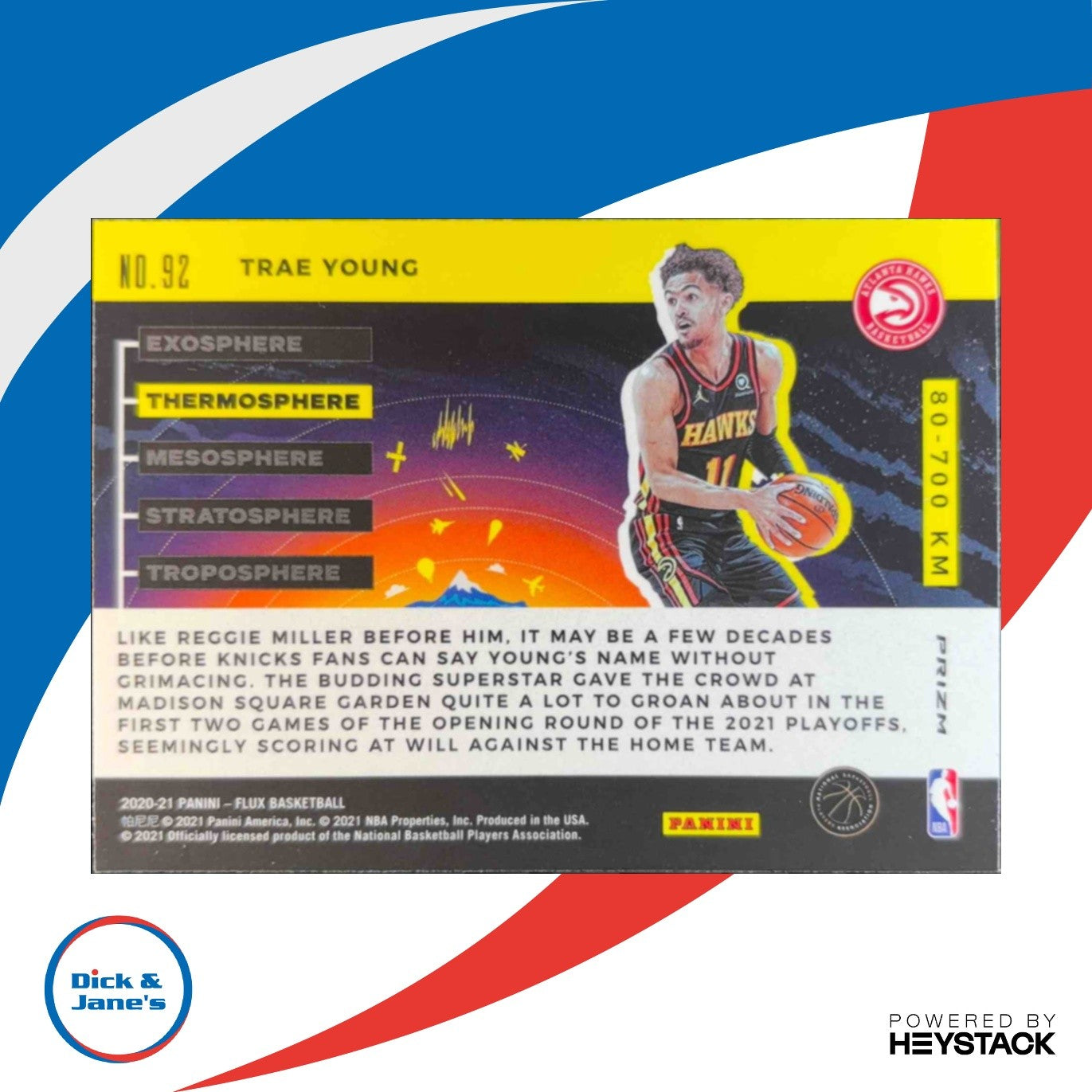 2020-21 Panini Flux Trae Young Thermosphere #92 Atlanta Hawks
