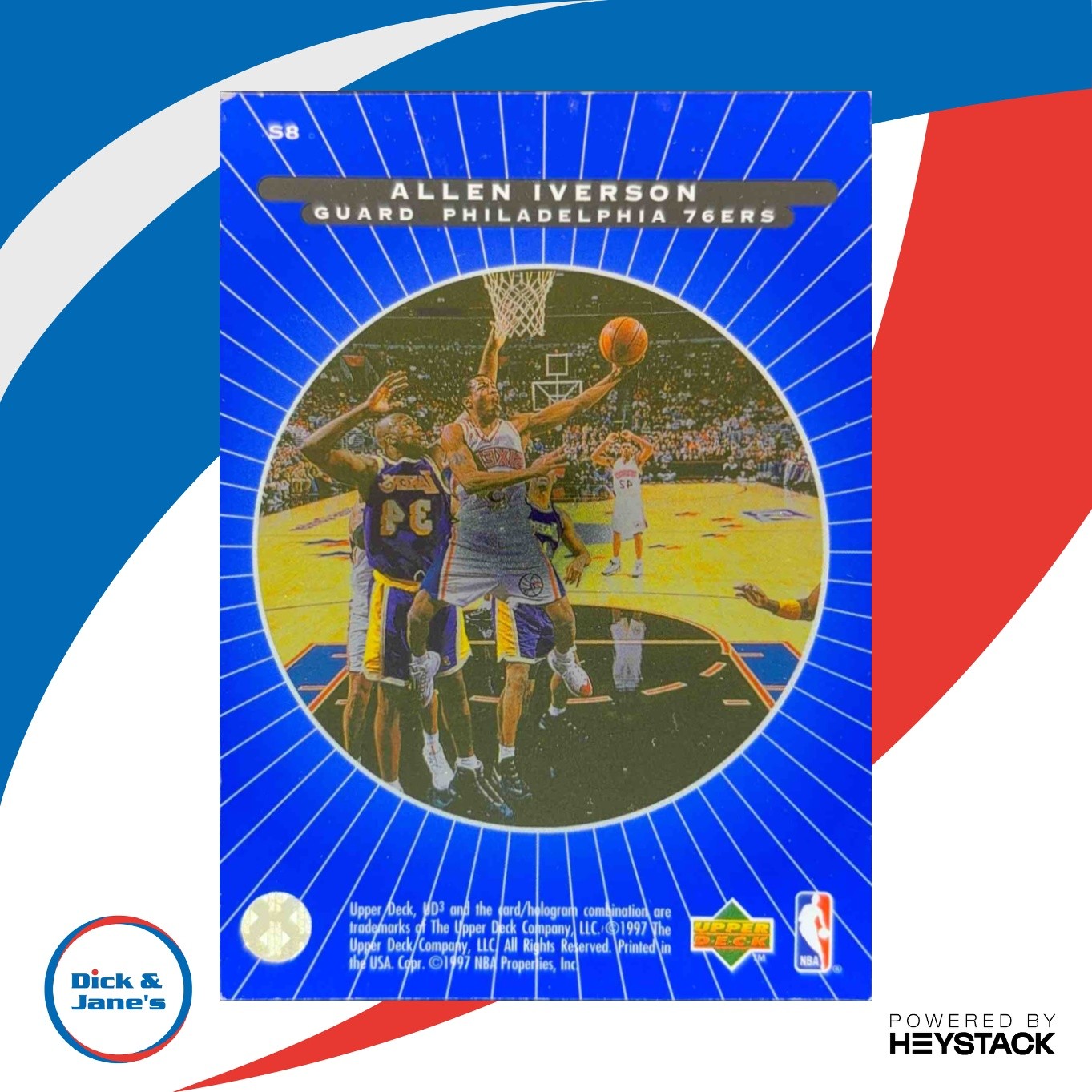1996-97 Upper Deck UD3 Allen Iverson SuperStar Spotlight RC Philadelphia 76ers