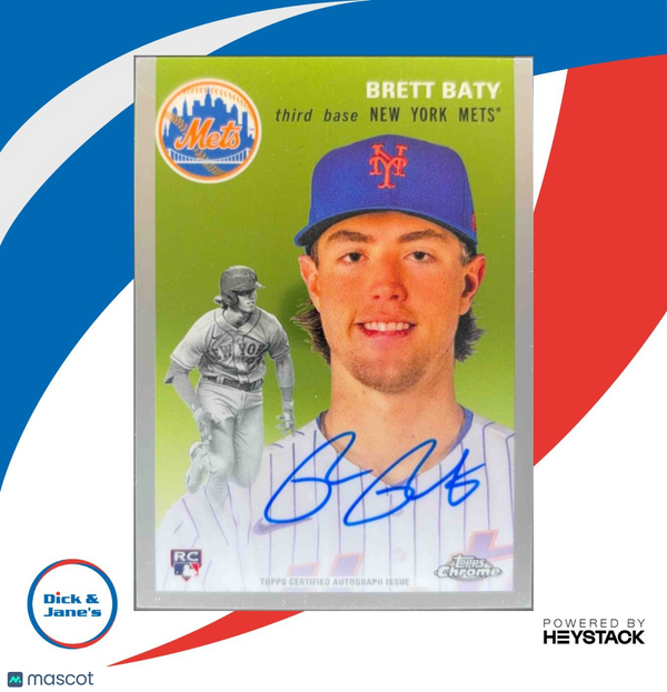 2023 Topps Chrome Platinum Anniversary Brett Baty Auto Auto RC New York Mets