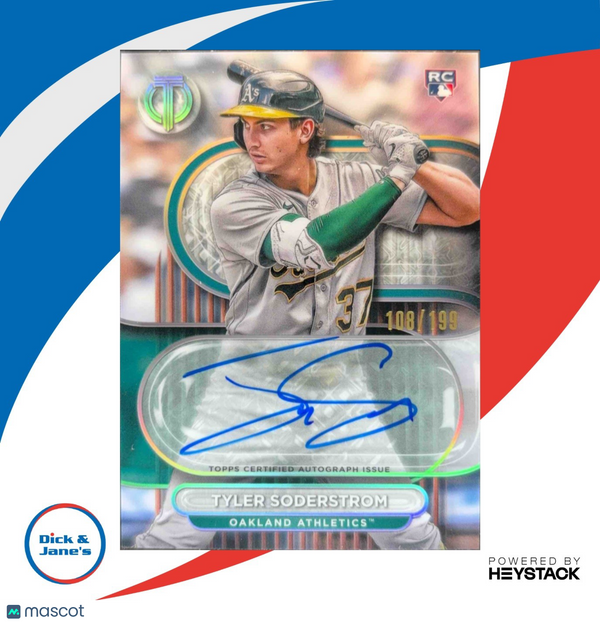 2024 Topps Tribute Tyler Soderstrom Auto 108/199 #TA-TS RC Oakland Athletics