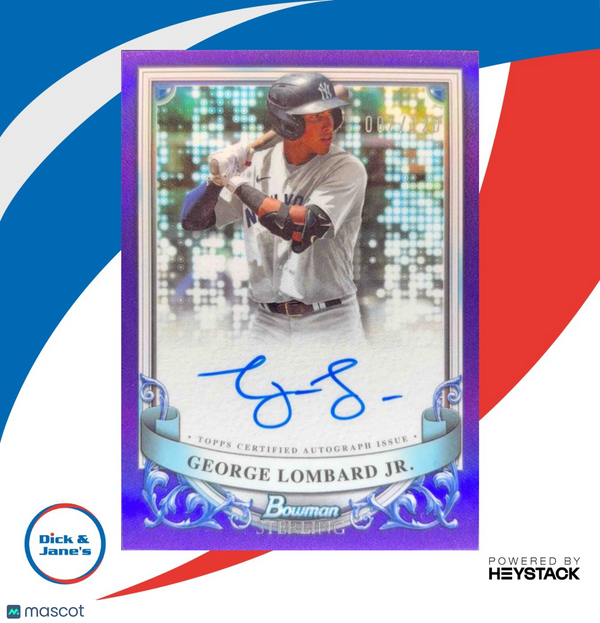 2024 Bowman Sterling George Lombard Jr. Prospect Auto Purple Refractor 87/120