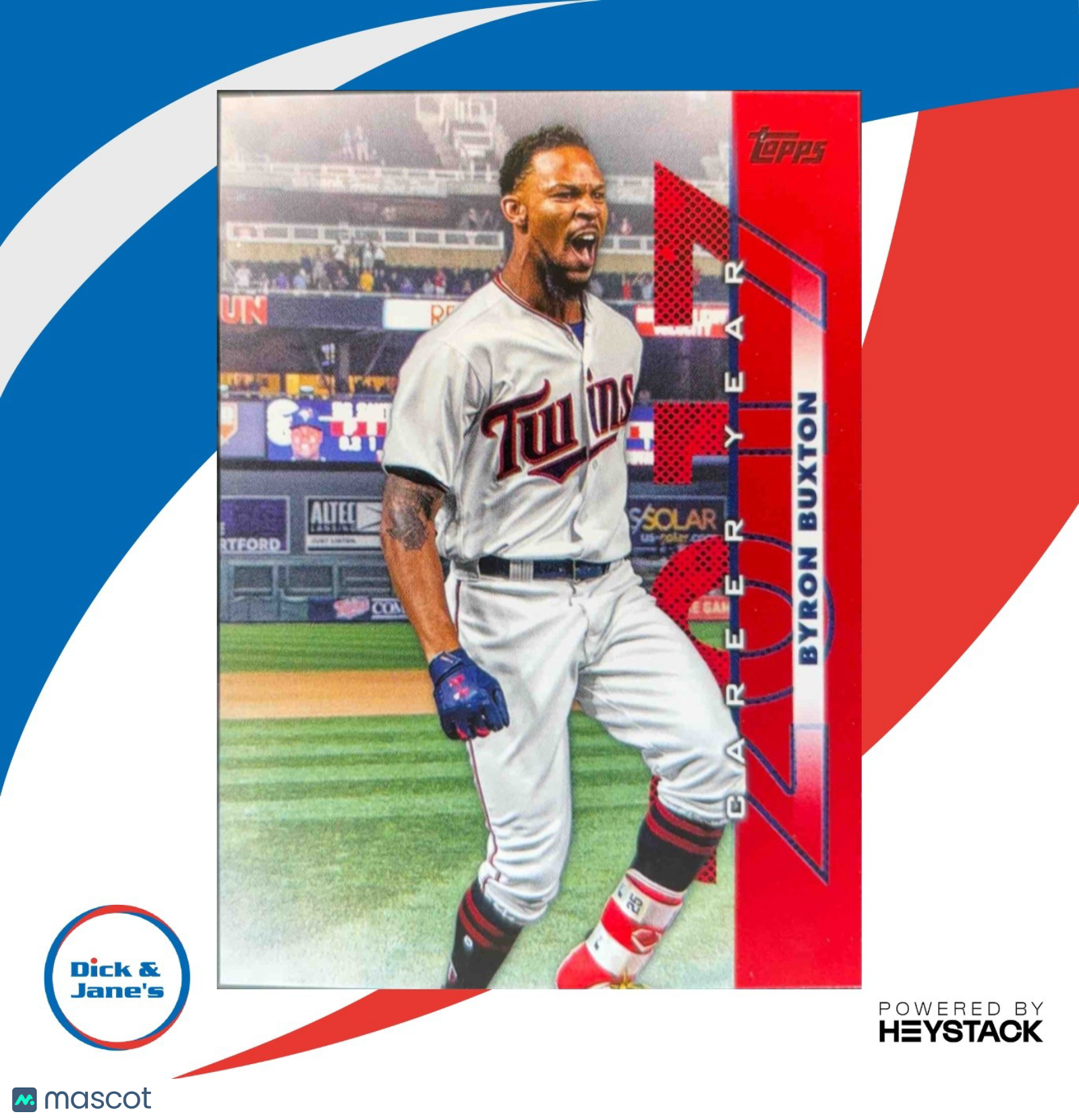 2022 Topps UK Edition Byron Buxton Career Year Red 3/5 #CY-20 Minnesota Twins