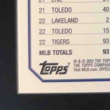 2023 Topps Chrome Riley Greene #182b SP Signing Variation Detroit Tigers