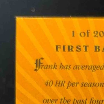 1997 Pinnacle Certified Frank Thomas Gold Team #1 Chicago White Sox