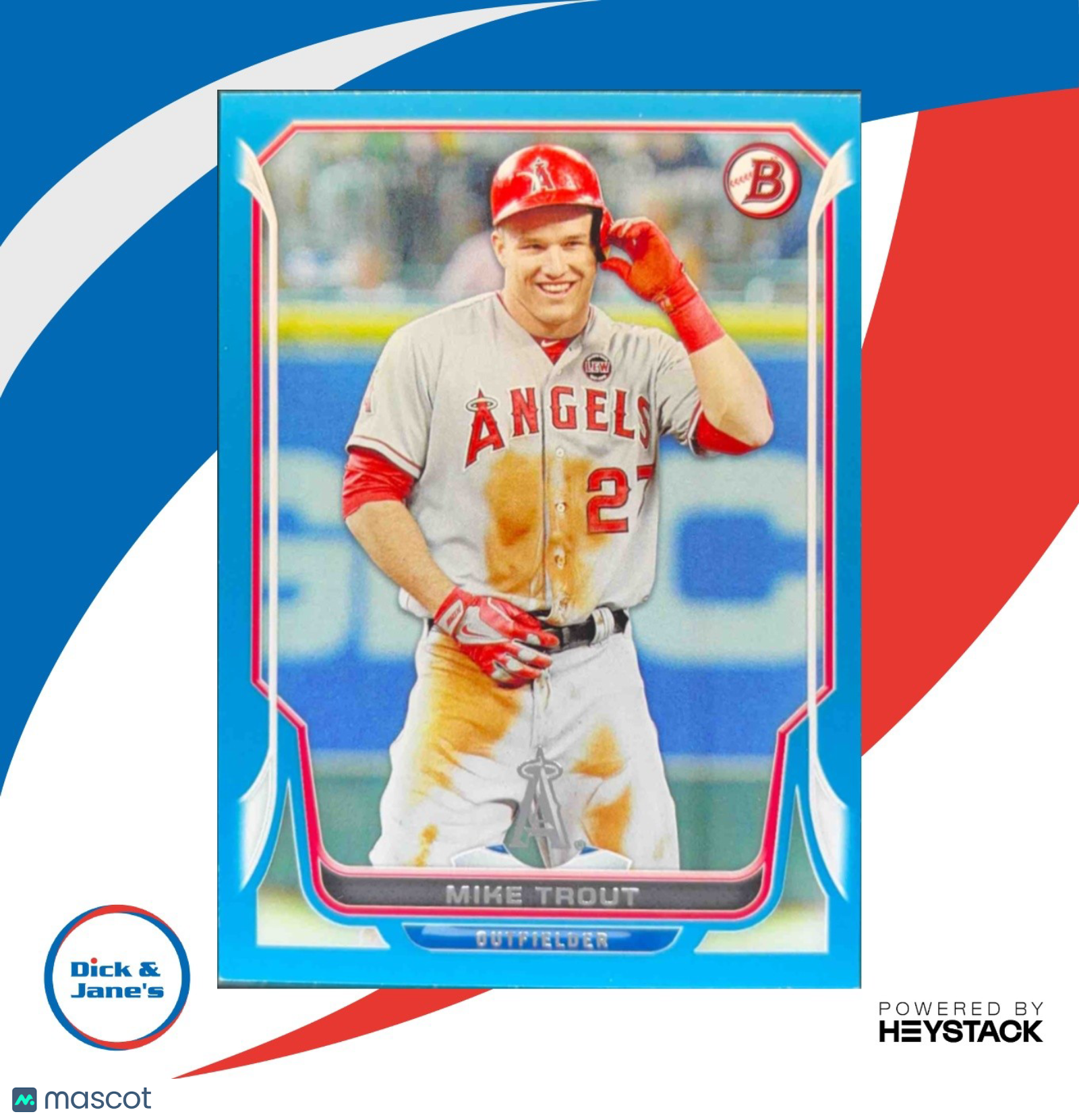 2014 Bowman Mike Trout Blue 245/500 #168 Los Angeles Angels