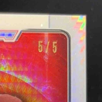 2015 Bowman DeVante Parker Rookie Chrome Refractor Auto Prism #d 5/5 RC