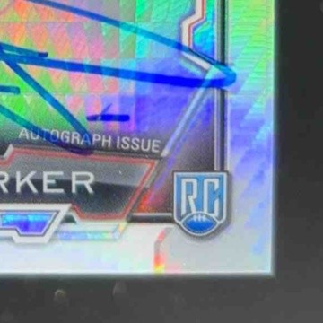 2015 Bowman DeVante Parker Rookie Chrome Refractor Auto Prism #d 5/5 RC