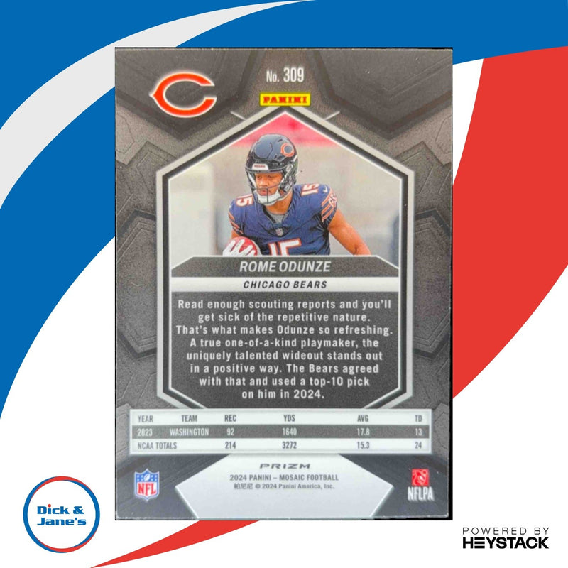2024 Panini Mosaic Rome Odunze Honeycomb Prizm