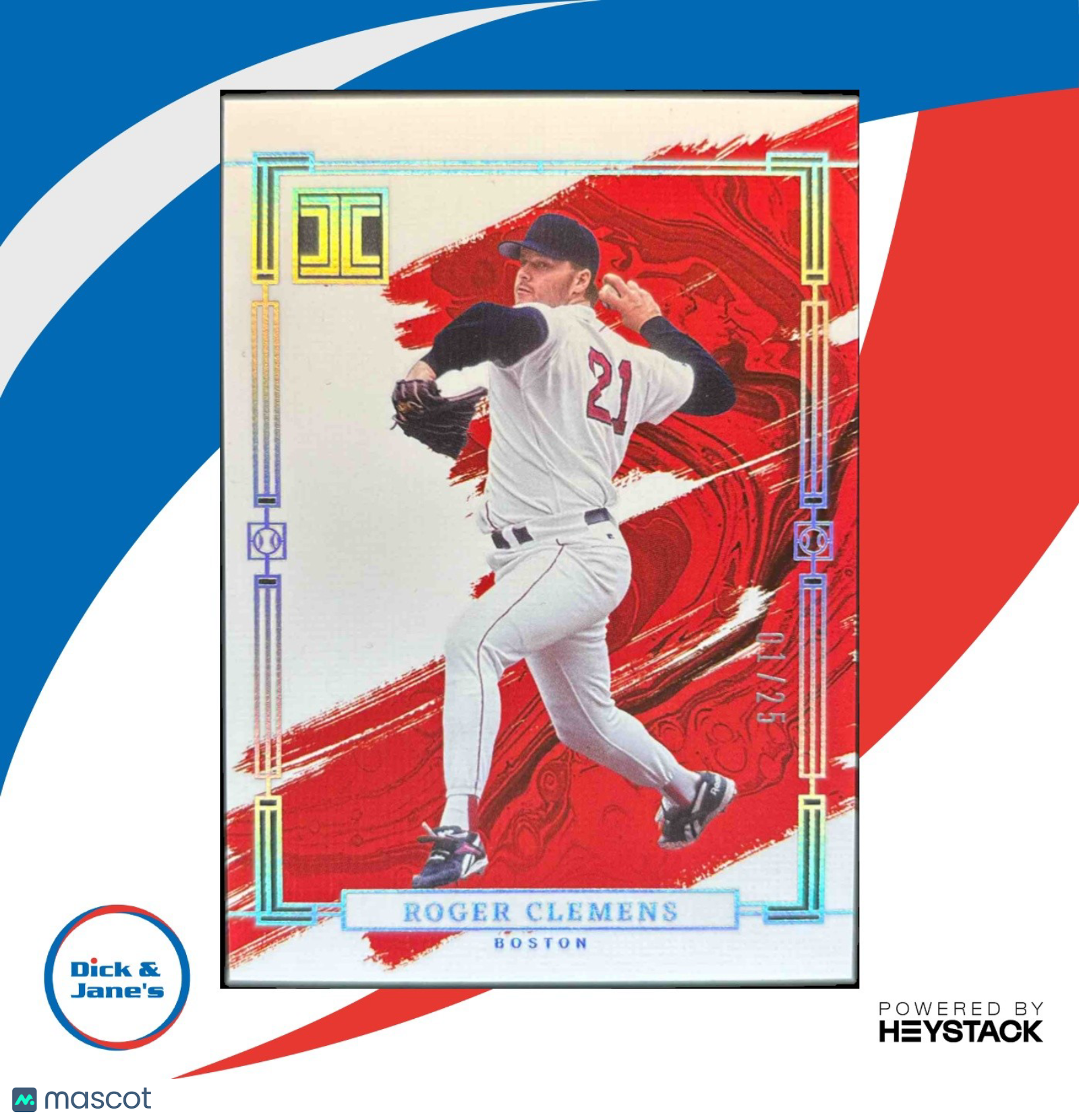 2024 Panini Impeccable Roger Clemens Holo Silver 1/25 #26 Boston Red Sox