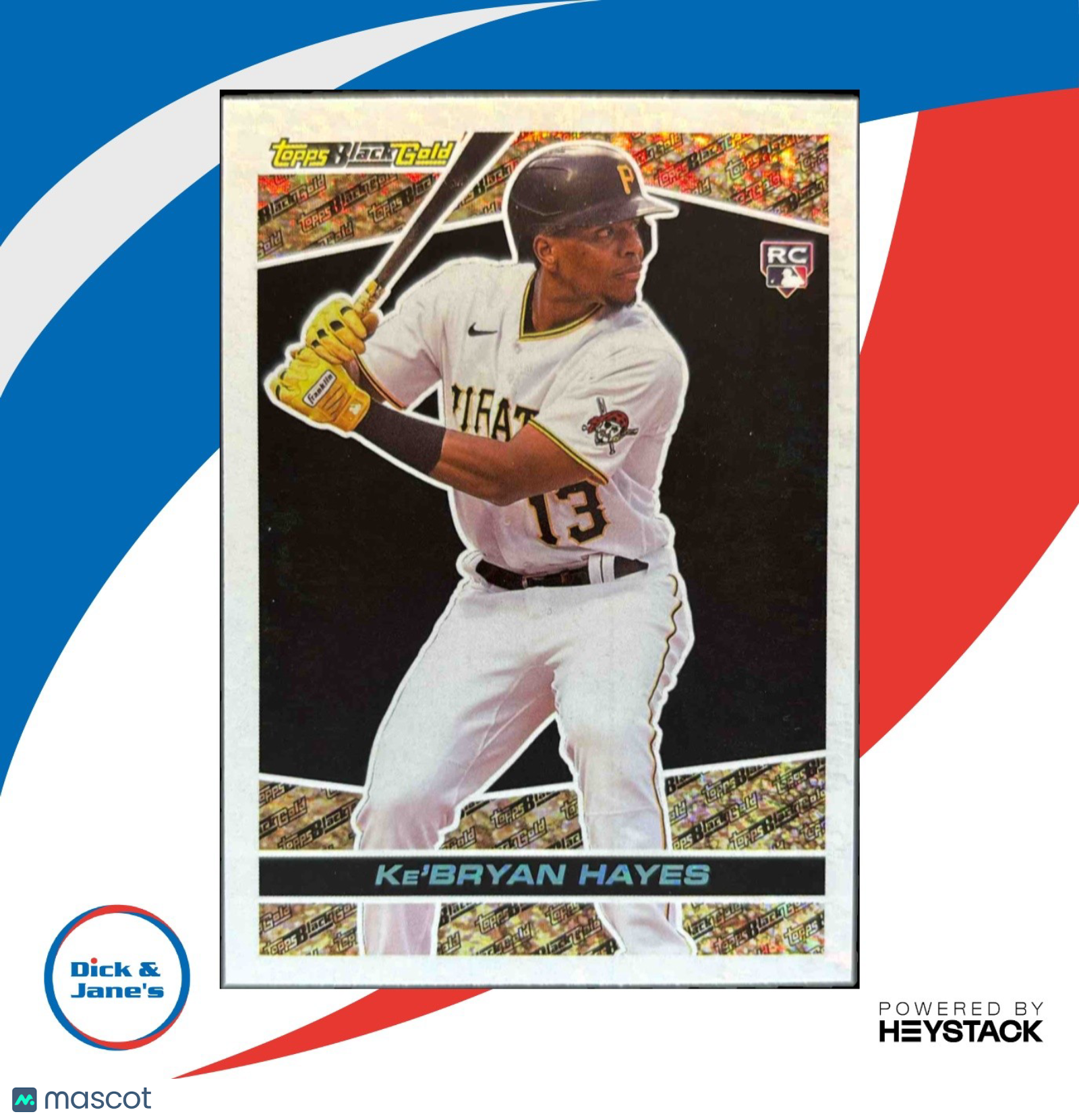 2021 Topps Update Ke Bryan Hayes Black Gold #BG-21 RC Pittsburgh Pirates