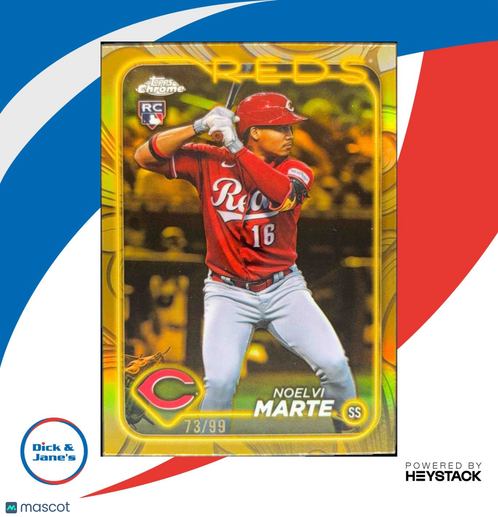 2024 Topps Gilded Collection Noelvi Marte 73/99 #29 RC Cincinnati Reds