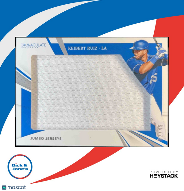 2021 Immaculate Collection Keibert Ruiz Jumbo Jerseys /49 RC Los Angeles Dodgers