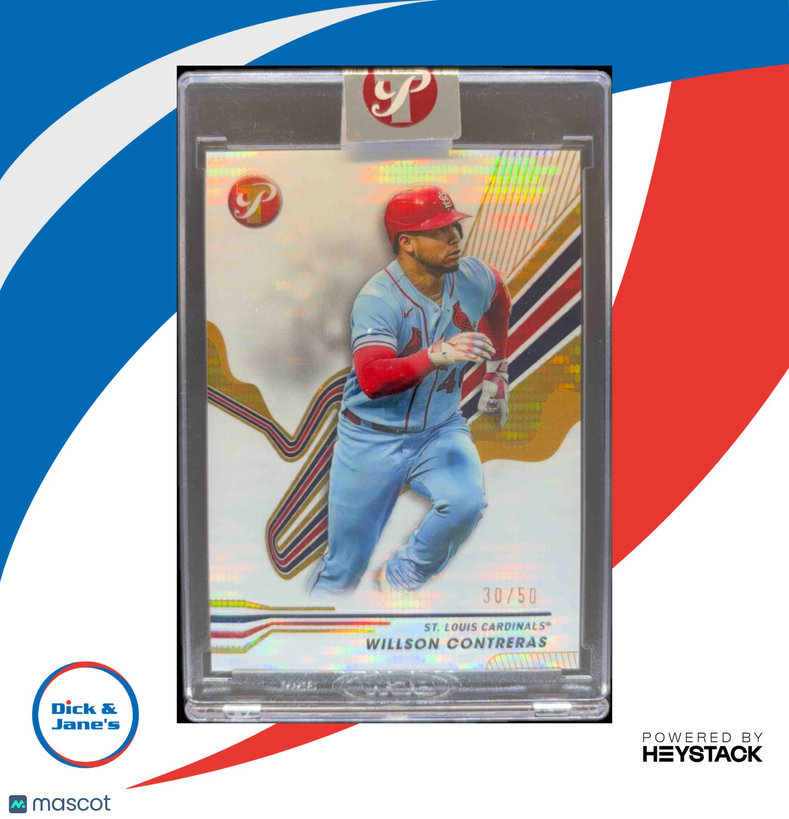 2024 Topps Pristine Willson Contreras Gold Refractor 30/50 St. Louis Cardinals