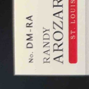 2020 Panini Immaculate Collection Randy Arozarena Debut Moments Leather Tan /99
