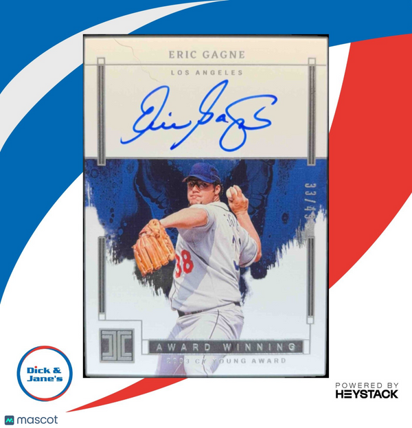 2024 Panini Impeccable Eric Gagne Award Winning Auto 33/49 Los Angeles Dodgers