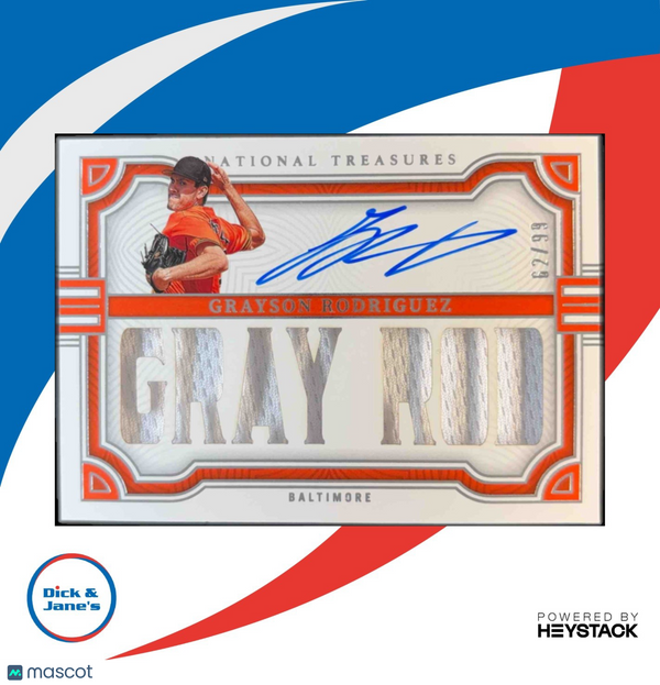 2023 Panini National Treasures Grayson Rodriguez Signature Names 62/99 Auto