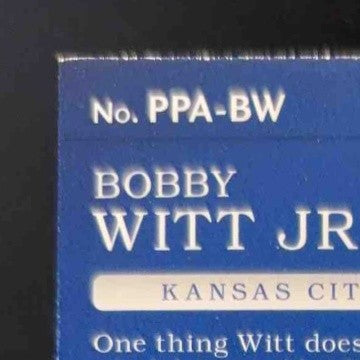 2020 Panini Immaculate Collection Bobby Witt Jr Prospect Patch Auto 02/49 Royals