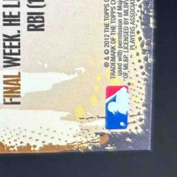 2012 Topps Matt Kemp Gold Rush Wrapper Redemption #36 Los Angeles Dodgers