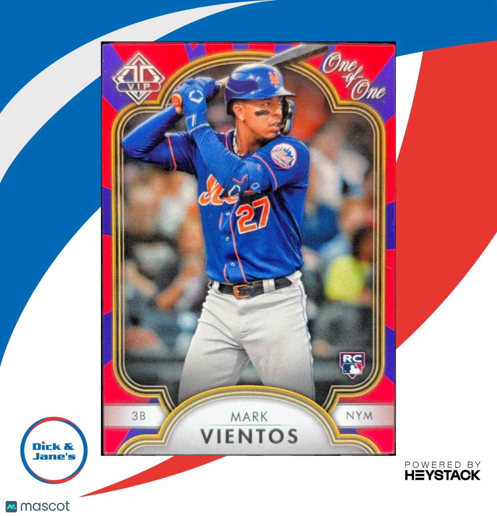 2023 Topps Transcendent VIP Party Mark Vientos 1/1 #25 Auto New York Mets