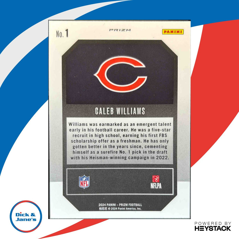 2024 Panini Prizm Caleb Williams Emergent Green