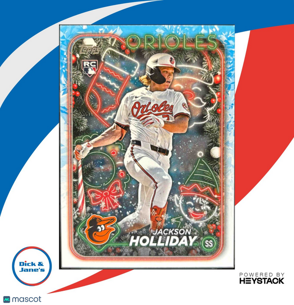 2024 Topps Holiday Jackson Holliday Variation Short Prints H50 Orioles SP Rookie