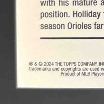 2024 Topps Holiday Jackson Holliday Variation Short Prints H50 Orioles SP Rookie