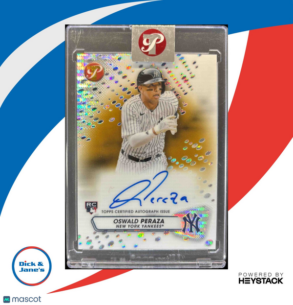 2023 Topps Pristine Oswald Peraza Auto Gold Refractor 27/50 RC New York Yankees