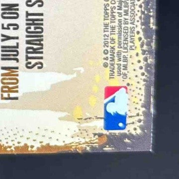 2012 Topps Dan Uggla Gold Rush Wrapper Redemption