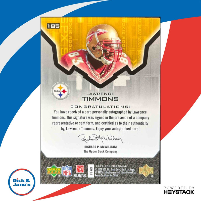 2007 SPx Lawrence Timmons /499
