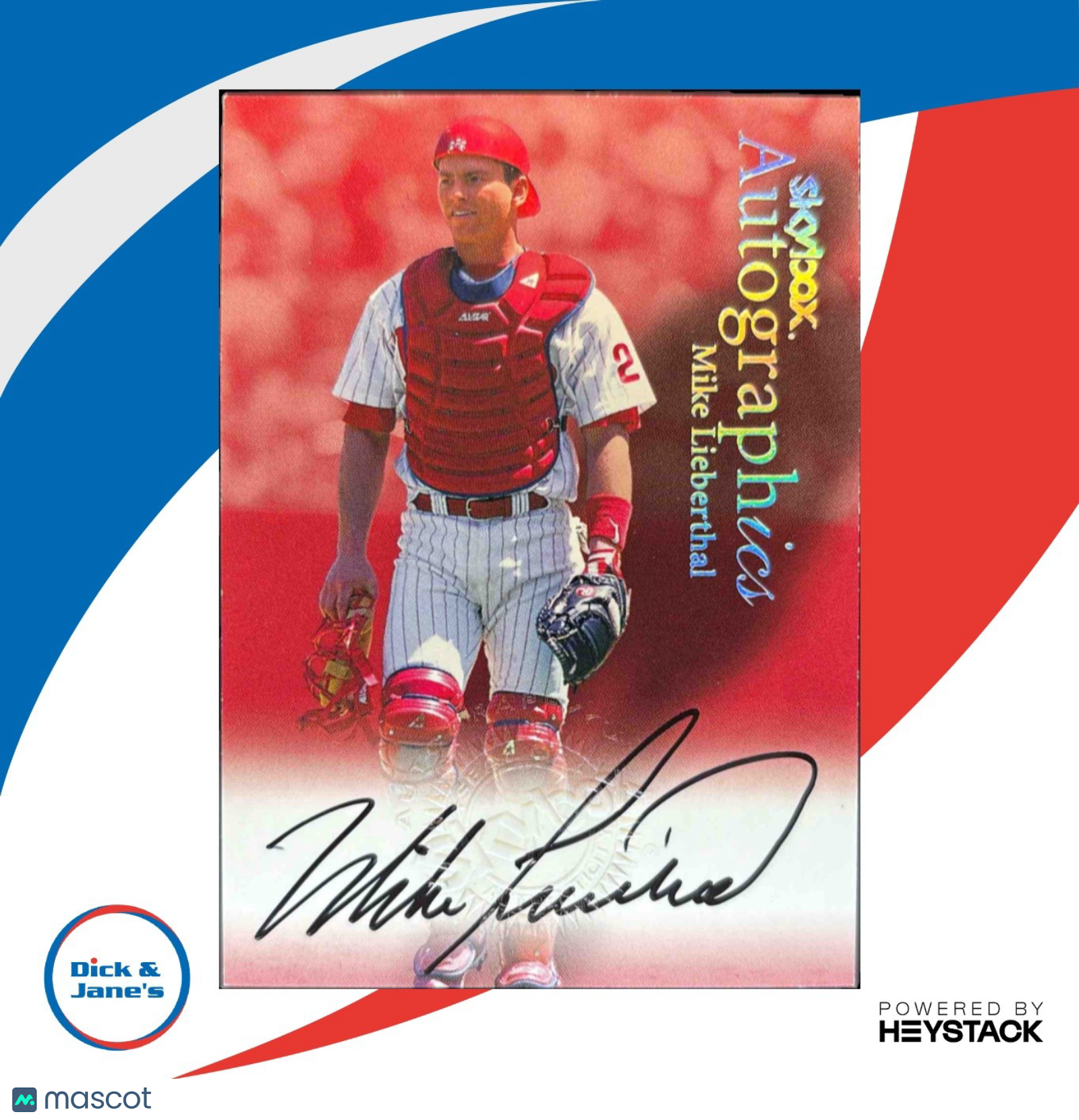 2000 Fleer Impact Mike Lieberthal Autographics #NNO Philadelphia Phillies