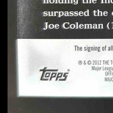 2012 Topps Alexi Ogando Golden Moments Auto