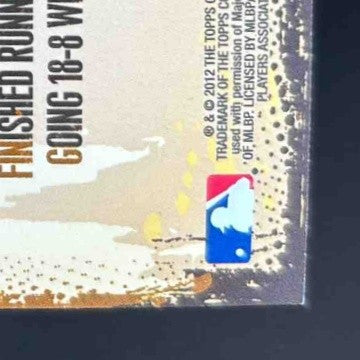 2012 Topps Jered Weaver Gold Rush Wrapper Redemption