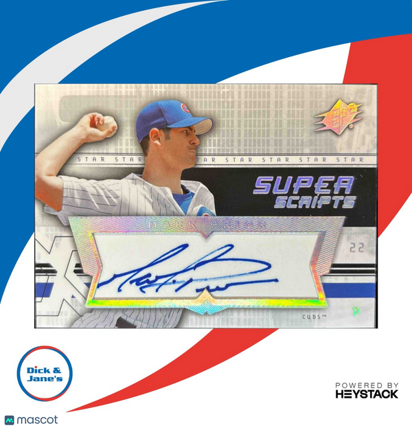 2004 SPx Mark Prior SuperScripts Stars #SU-MP Auto Chicago Cubs