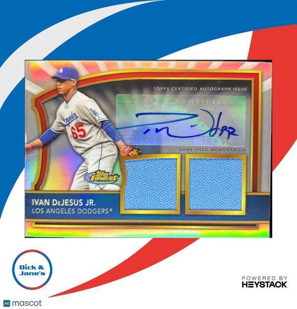 2011 Topps Finest Ivan DeJesus Jr. Rookie Dual Relic Auto Refractor 272/499