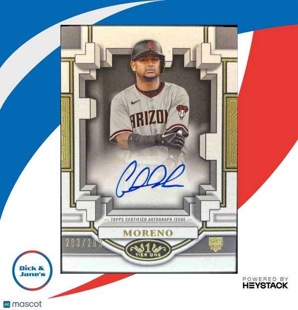 2023 Topps Tier One Gabriel Moreno Break Out Auto 203/299 Rookie Diamondbacks