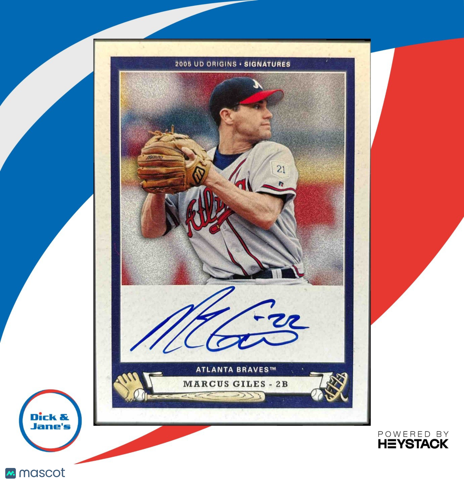 2005 Upper Deck Origins Marcus Giles Signatures #MG1 Atlanta Braves