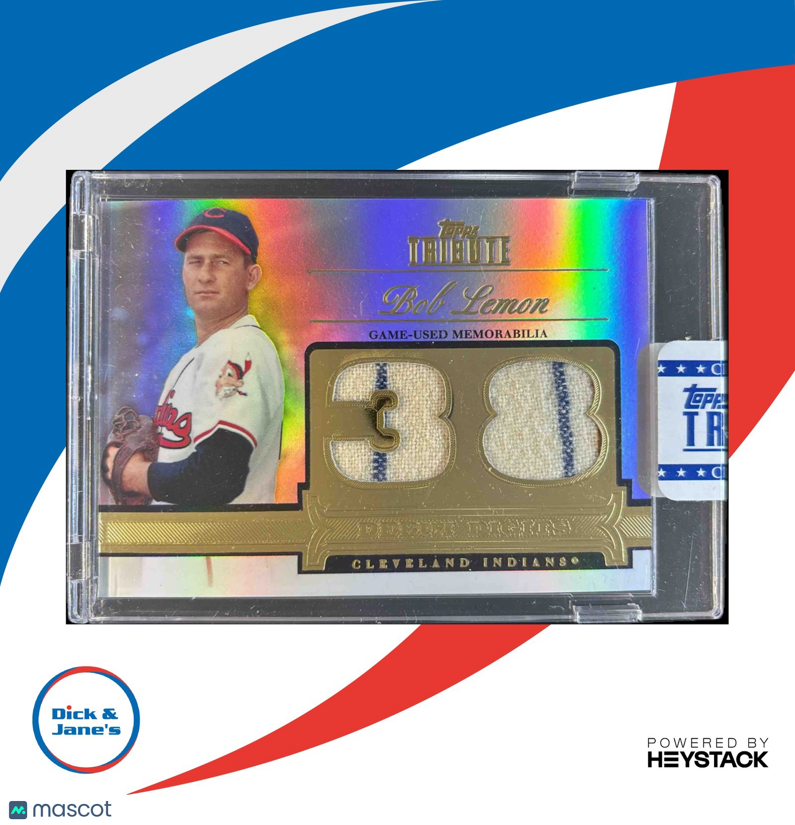 2012 Topps Tribute Bob Lemon Debut Digit Relics 25/99 #DD-BL MEM